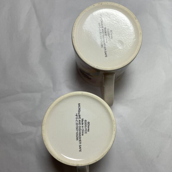 Disney Princess Mug Pair – 7 Princesses, 8oz Ceramic Cups, Pink, 4.25" Tall - Picture 5 of 7